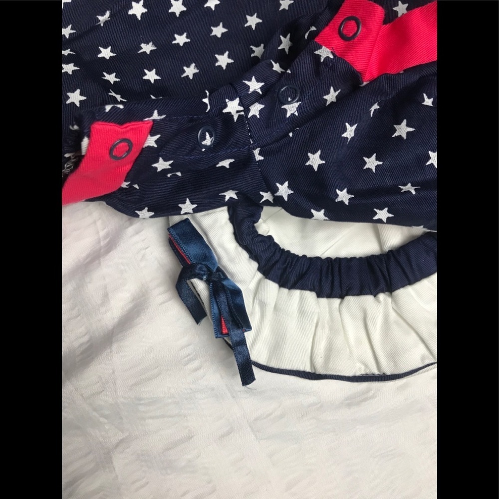 Girls Sailer Sunsuit with Hat and Pin Embroidered - Picture 6 of 10